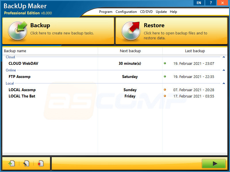 Backup Maker Professional Full Version