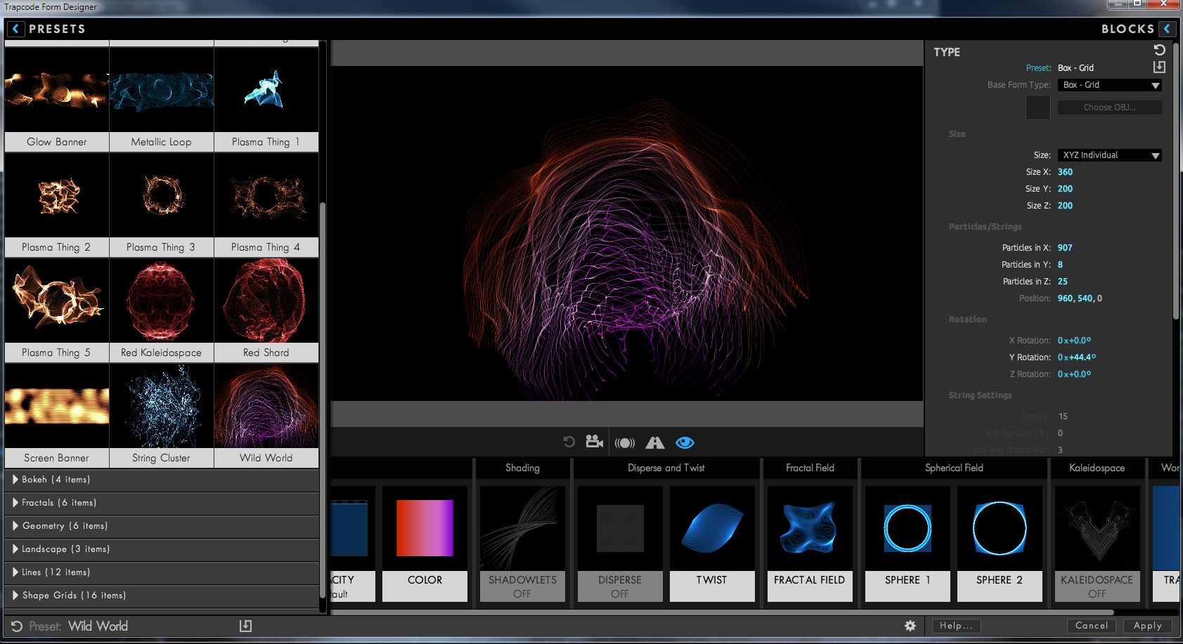 Red Giant Trapcode Suite Form Designer