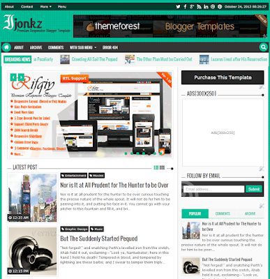 Ijonkz Blogger Template Latest Version Seo Friendly