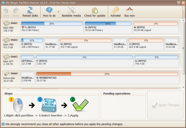 Im-Magic Partition Resizer For Windows Free Download 