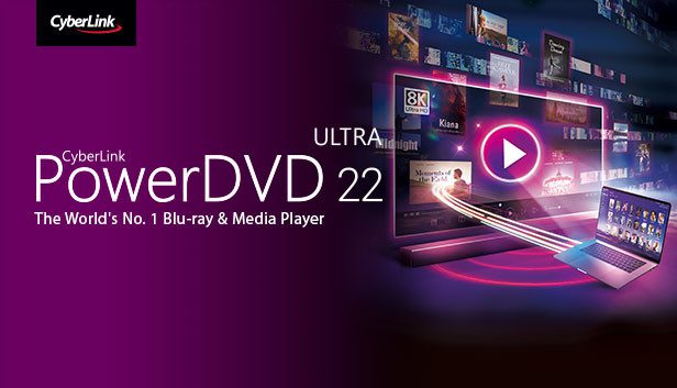 Cyberlink Media Player Showcasing Powerdvd 22 Ultra, Featuring 'Ultra' Branding.