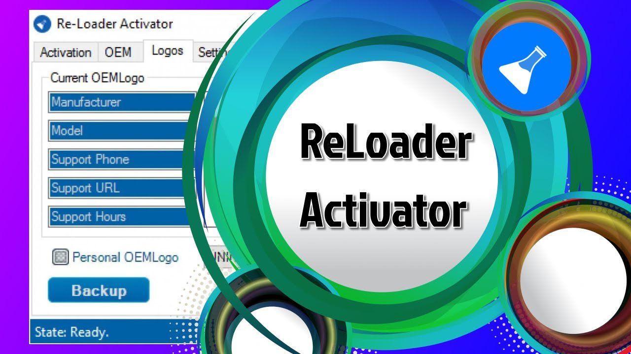 A blue background showcasing the ReLoader Activator.