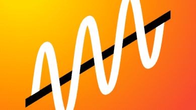 A Sound Wave Icon On An Orange Background Representing Electrical Calculations.