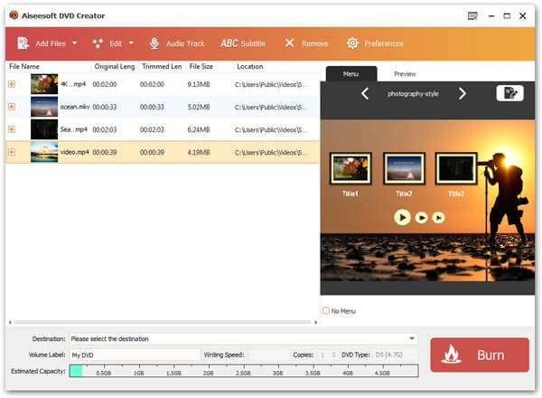 Aiseesoft DVD Creator for mac
