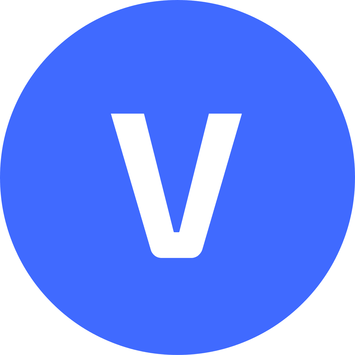The Blue Circle Contains The V Logo Representing Magix Vegas Pro.