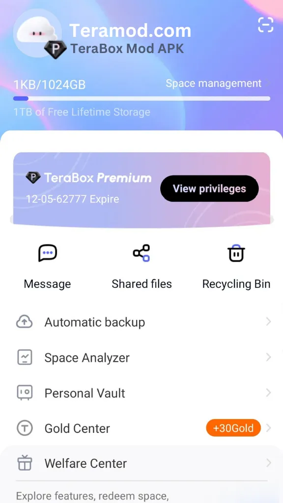 Download Terabox Cloud Storage Space Mod Apk Full Version