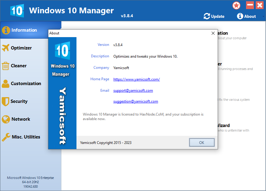 Download Yamicsoft Windows 10 Manager Crack Full Version
