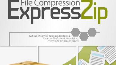 1. A Logo For Express Zip File Compression Software, Featuring A Sleek Design With The Brand Name Prominently Displayed.