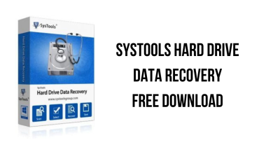 Image Of A Product Box With Text. The Box Is Labeled &Quot;Systools Hard Drive Data Recovery&Quot; And Features An Image Of A Hard Drive With A Stethoscope. To The Right Of The Box, Bold Text Reads &Quot;Systools Hard Drive Data Recovery Free Download&Quot;.