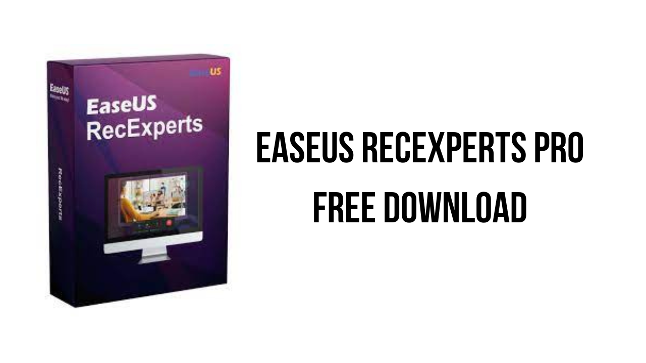 A Purple Box Containing Easeus Recexperts Software Is On The Left Side Of The Image. The Text &Quot;Easeus Recexperts Pro Free Download&Quot; Appears On The Right Side In Bold Black Letters On A White Background, Courtesy Of Appdoze.