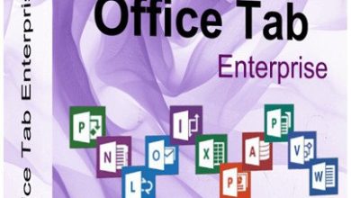 The Image Shows A Software Box For &Quot;Office Tab Enterprise&Quot; By Extendoffice. The Box Design Is Predominantly Purple With Icons For Microsoft Office Applications, Including Word, Excel, And Powerpoint. Text Indicates Support For Various Office Versions From 2003 To 2019 And Office 365.