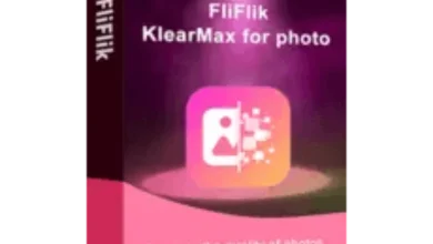 A Product Box For &Quot;Fliflik Klearmax For Photo V1.0.2.0&Quot; Is Displayed. The Box Features A Gradient Purple And Pink Design With An Icon Of A Photo Being Enhanced. The Text Reads, &Quot;Improve The Quality Of Photos With The Best Ai Photo Enhancer.