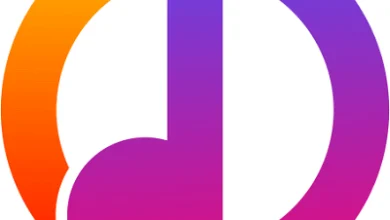 A Circular Logo Blends Vivid Gradients Of Orange, Purple, And Pink. The Design Features A Stylized Musical Note Centrally Placed, With The Note'S Stem Forming Part Of The Circle'S Outline, Creating A Seamless And Dynamic Visual Reminiscent Of The Pazu Deezer Music Converter Aesthetic.