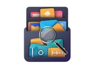 Folder Icon Featuring A Magnifying Glass, Representing The C2W File Finder Pro Application For Efficient File Searching.