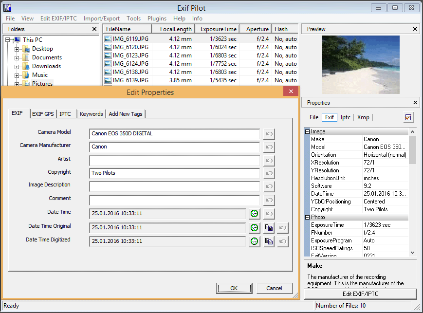 Exif Pilot 2024 Free Download software for Windows