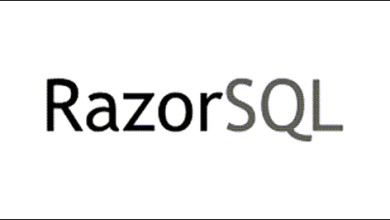 Razorsql Logo Displayed Prominently On A Clean White Background, Emphasizing Its Sleek Design And Functionality.